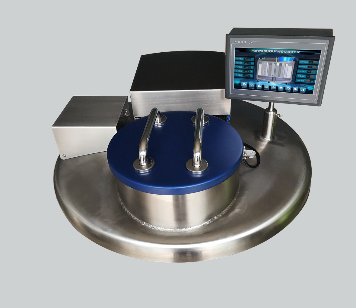 Aço inoxidável pescoço largo grande capacidade -196℃ tanque de nitrogênio líquido Série Cryobiobank 